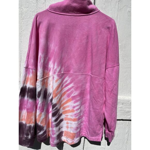 Victoria's Secret Pink Women's L Tie Dye Sweatshirt Hoodie y2k Hippie Boho - Picture 8 of 12